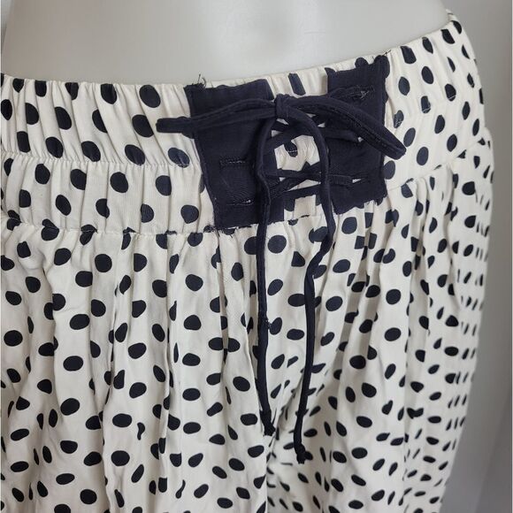 VINTAGE 80s set polka-dot high waist‎ shorts and crop top S - Picture 9 of 15